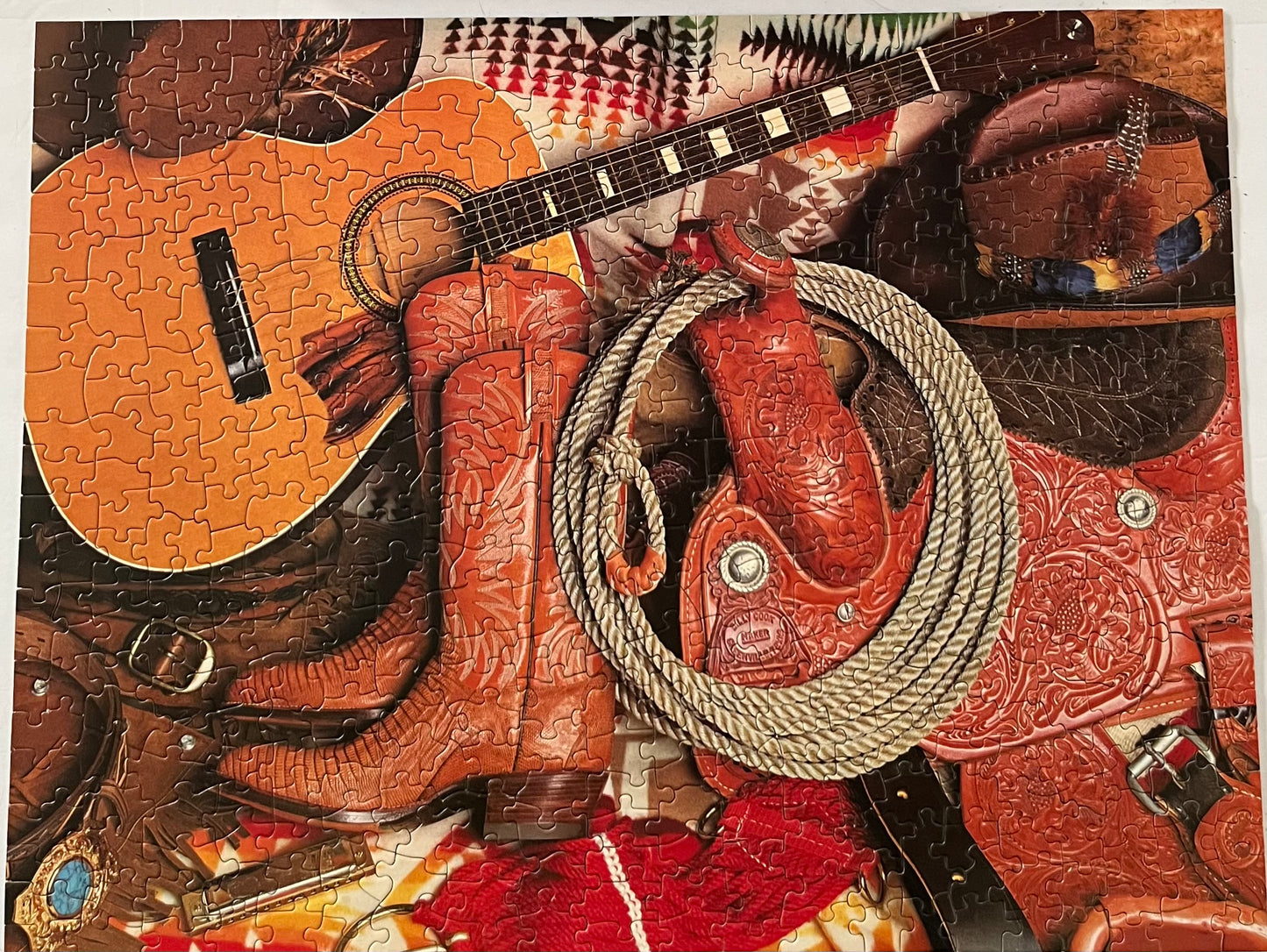 Vintage 1982 Western Cowboy Americans Jigsaw Puzzle - American Cowboy Heritage Tribute