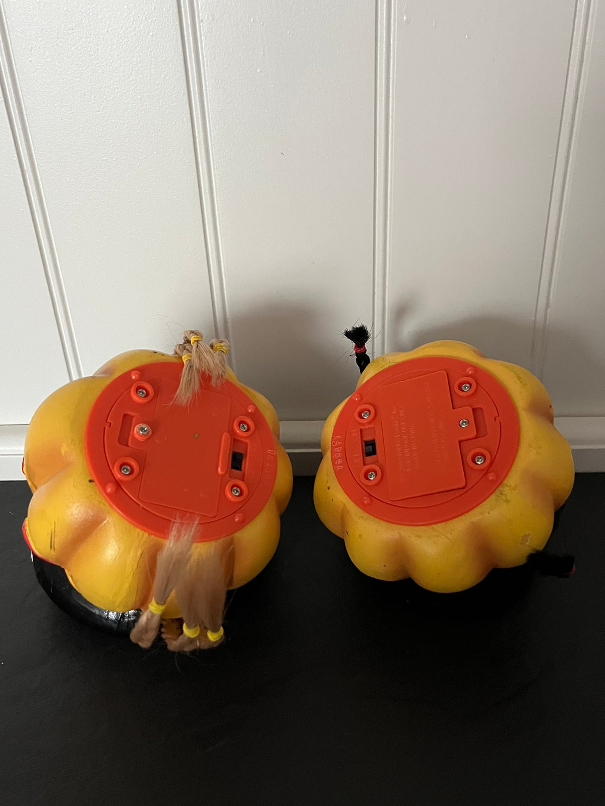 Vintage Light-Up Pirate Pumpkin Pair | Halloween Jack-O’-Lantern Figurines