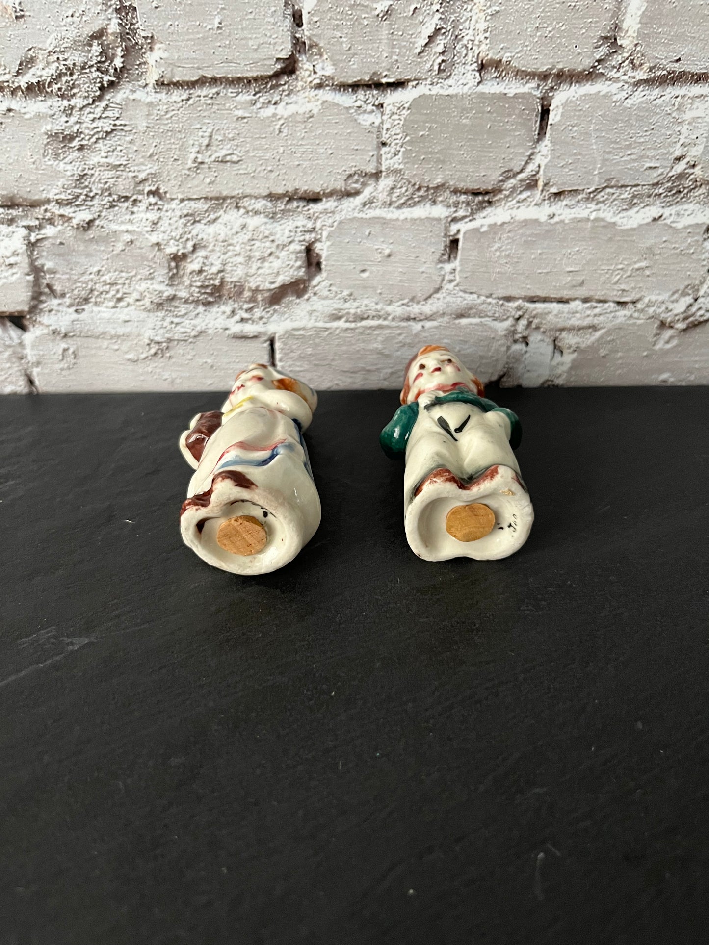 Vintage 1950s Lefton-Style Dutch Boy & Girl Salt and Pepper Shakers – Hand Painted Japanese Porcelain Couple Figurines