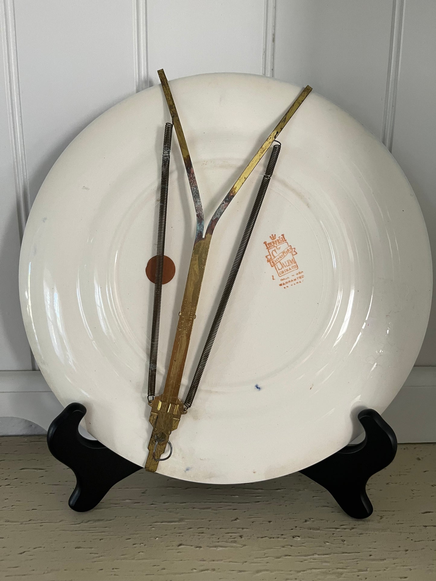 Vintage Imperial Salem China Victorian Ladies Display Plates – Set of 2 with 23K Gold (c. 1940s–1950s) | Godey-Inspired Regency Pair
