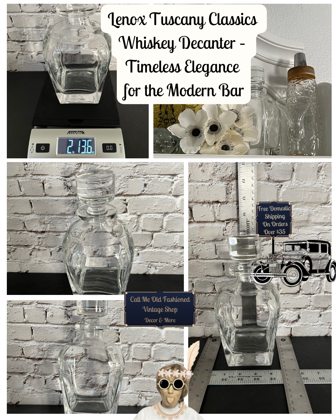 Lenox Tuscany Classics Whiskey Decanter – Timeless Elegance for the Modern Bar