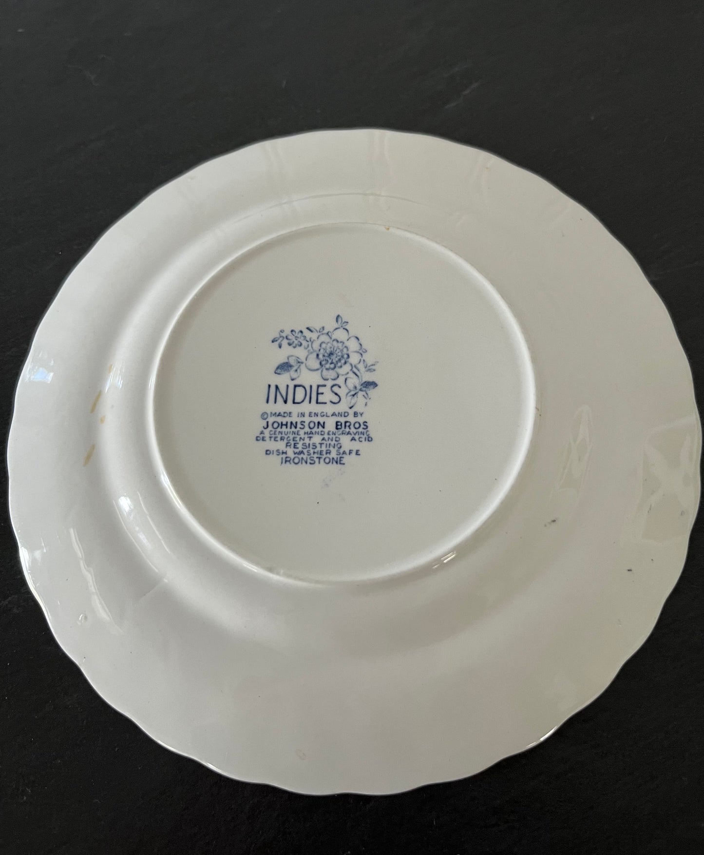 Grandmillennial Style Vintage Johnson Brothers Indies Pattern Ironstone Bread and Butter Plate - 6-Inch