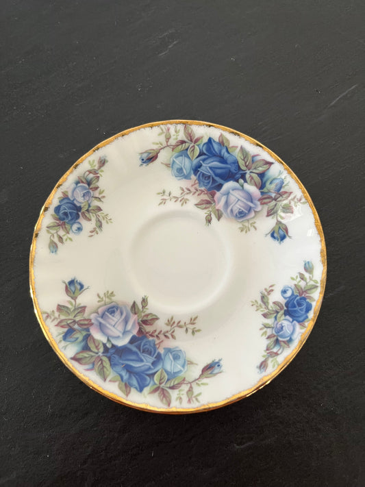 Grandmillennial Style Vintage Mid Century Royal Albert Moonlight Rose Porcelain Tea Saucer - 5.5" Diameter