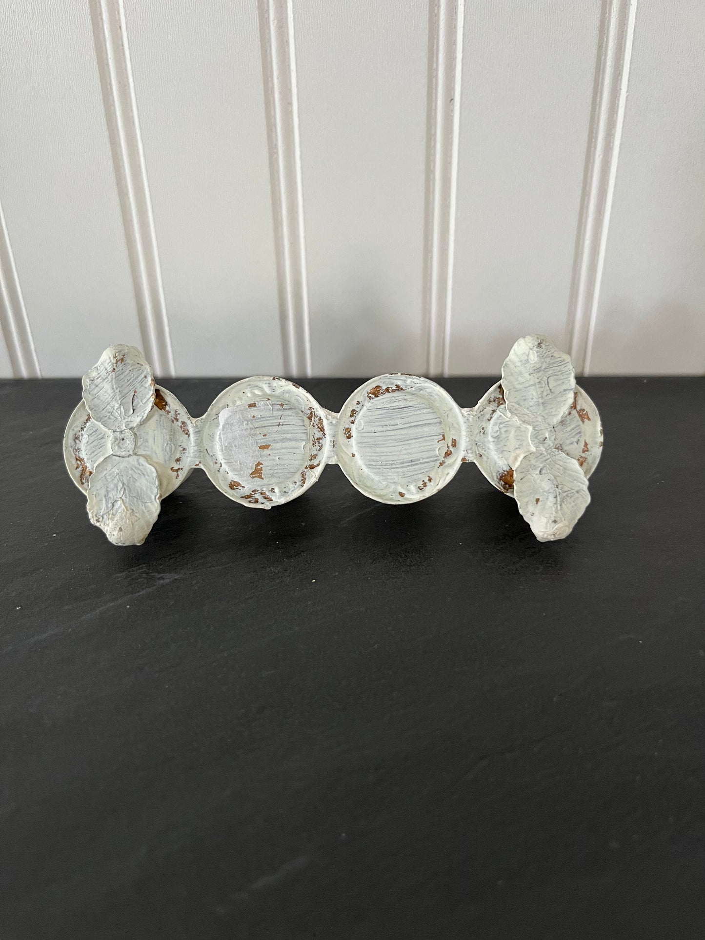 Vintage White Filigree Lipstick Holder - Elegant Beauty Accessory from a Bygone Era