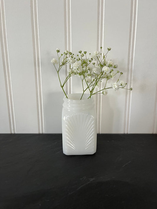 Vintage 1940s Hazel Atlas Milk Glass Spice Jar - Classic Kitchen Collectible
