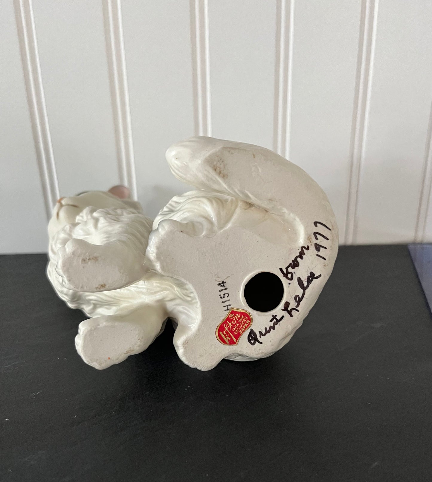 Vintage Lefton Japan Standing Fluffy Persian White Porcelain Cat Figurine - Timeless Elegance