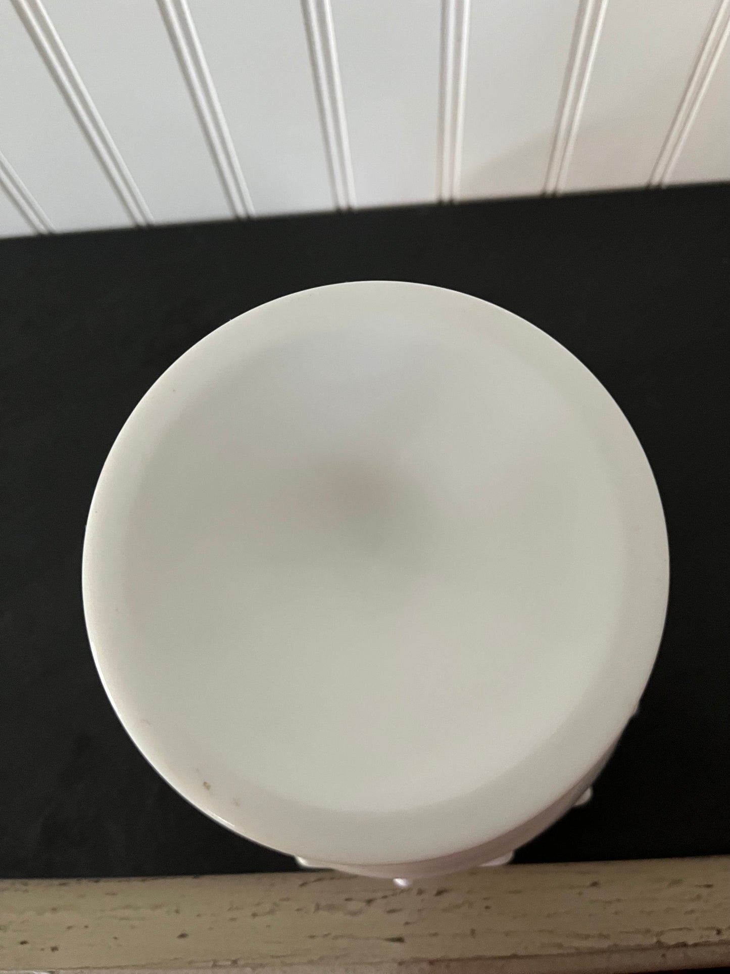Vintage Indiana Glass Large 7" x 7" Teardrop Milk Glass Goblet Compote Pedestal Bowl - Timeless Elegance
