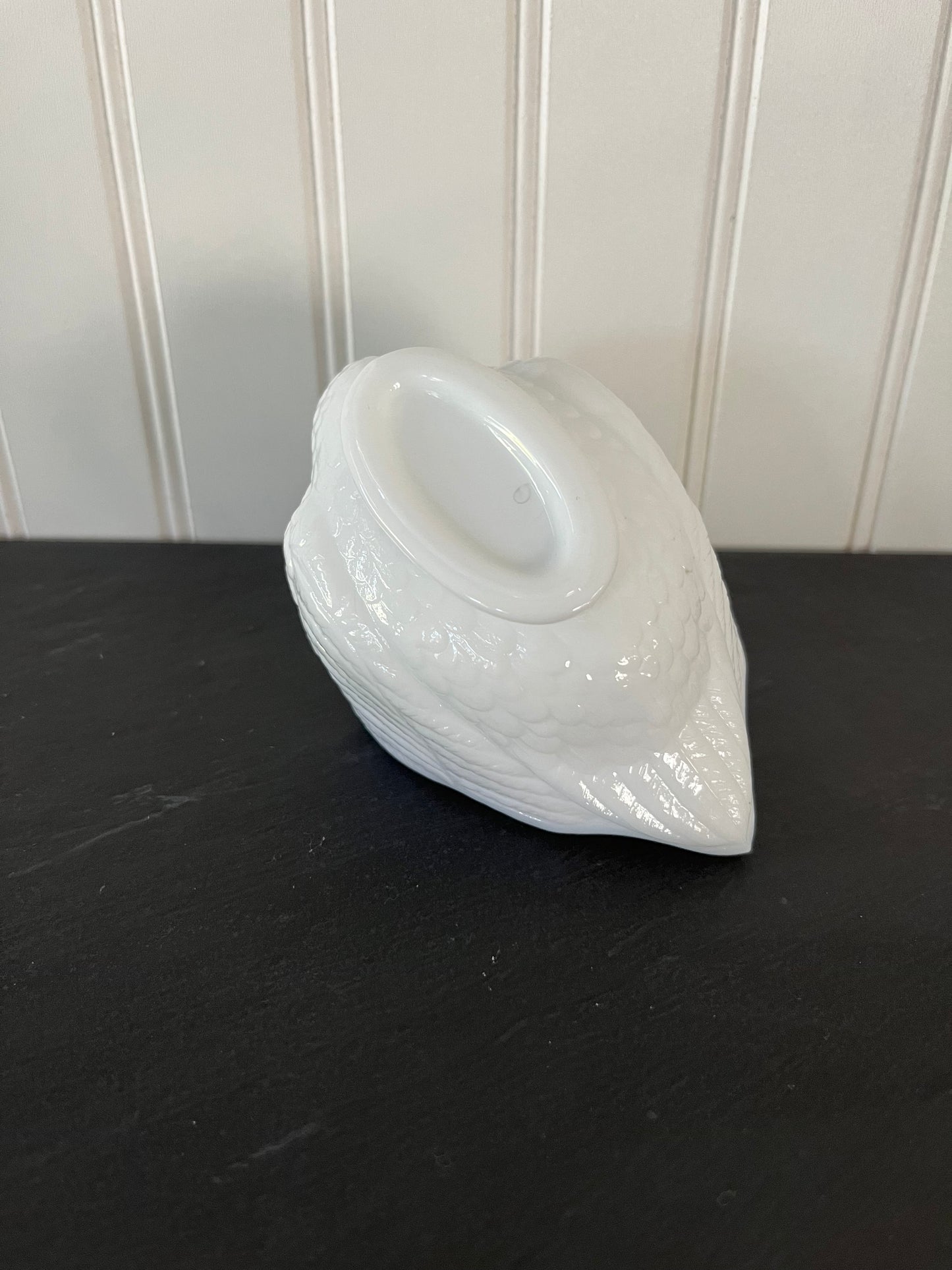 Vintage Imperial Milk Glass Open Swan Trinket