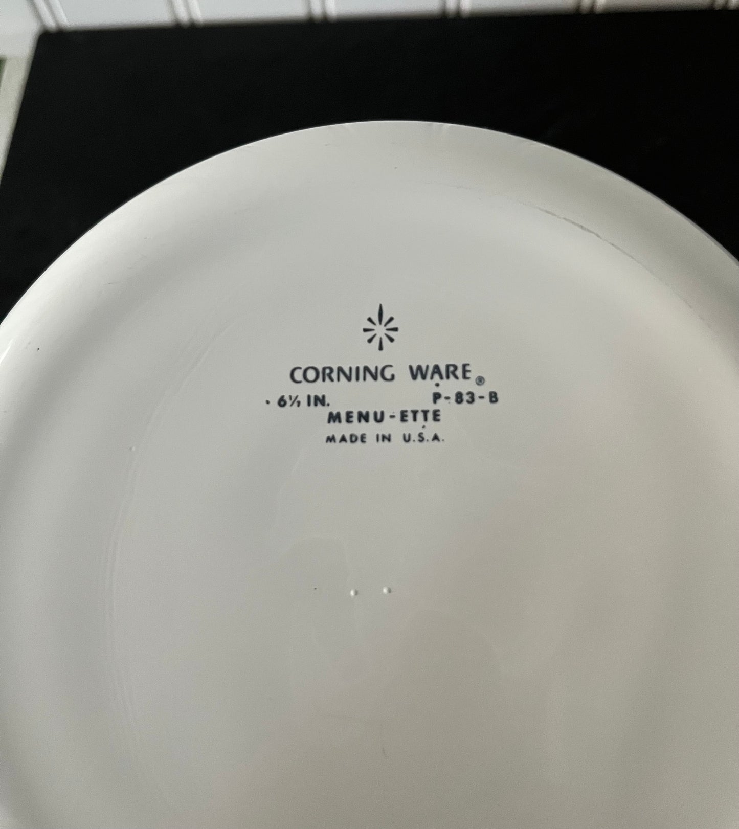 Vintage Corning ware Cornflower Blue on White White Menuette Pan with Lid - P-83-B 6.5"