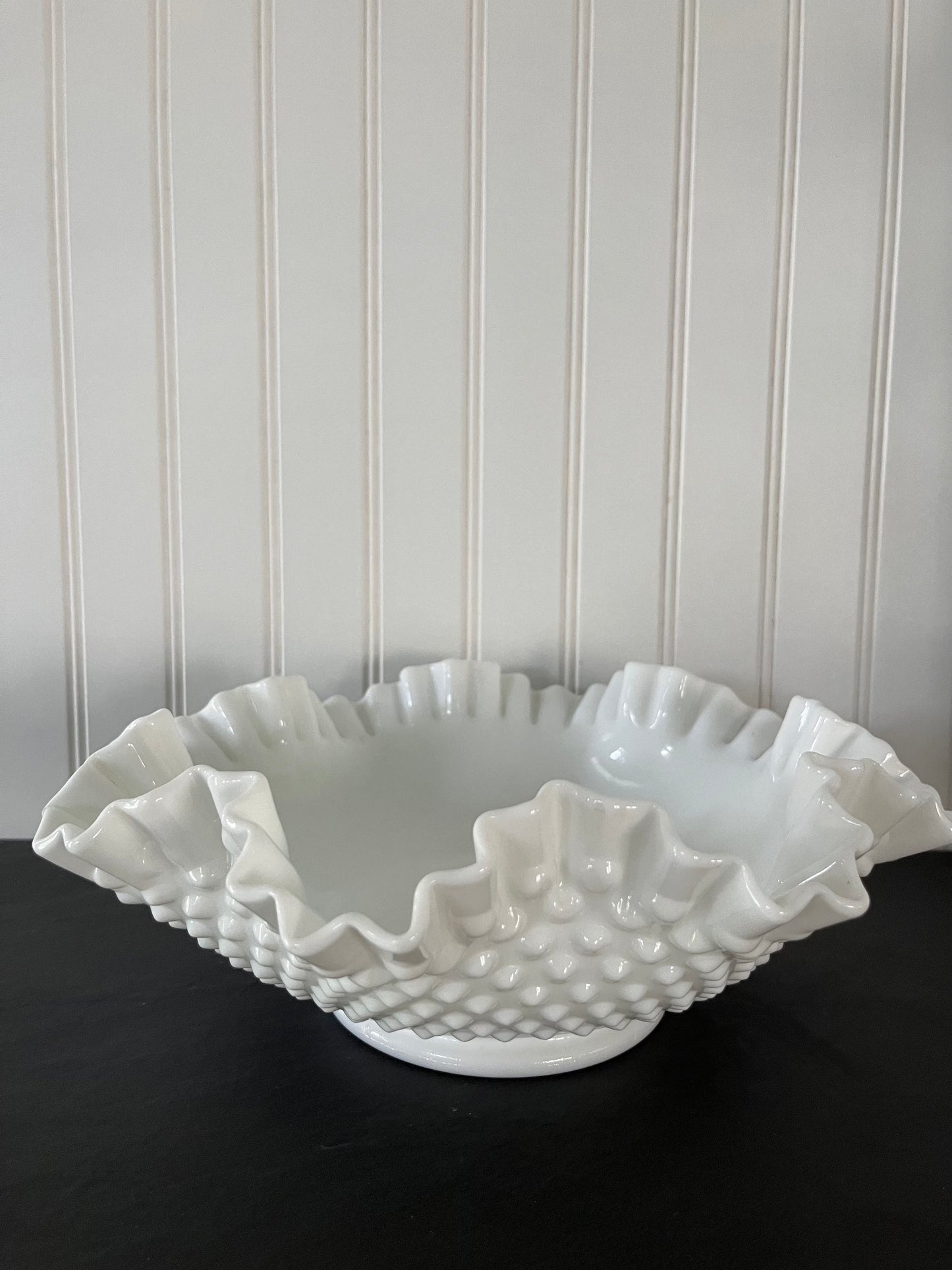 1960’s Fenton White Hobnail Large Bowl Milk Glass