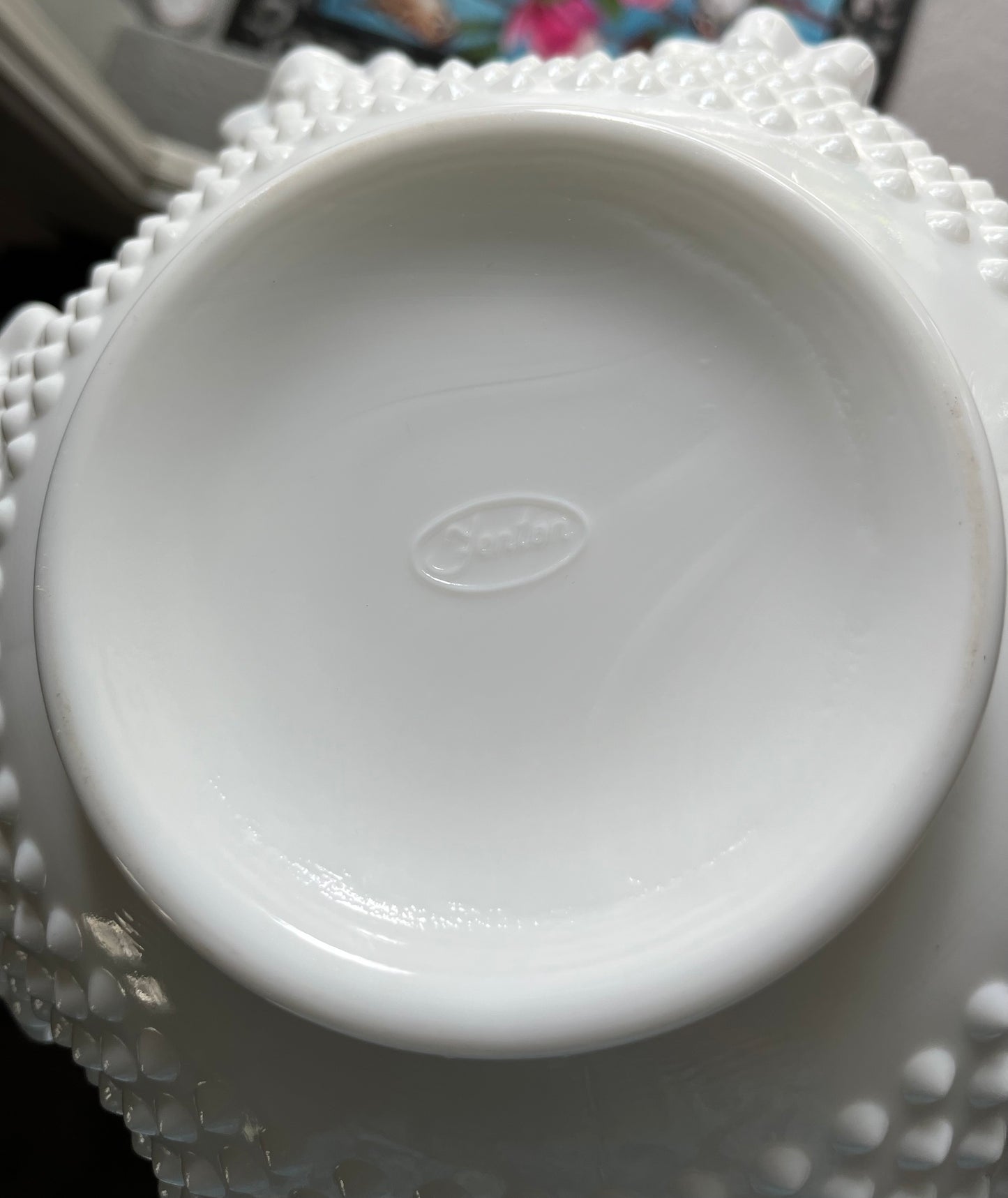 1960’s Fenton White Hobnail Large Bowl Milk Glass
