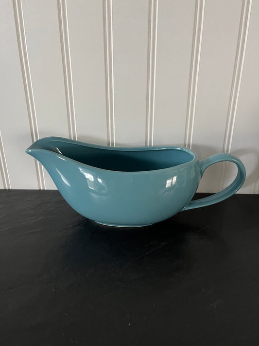 Elegance Revived: Vintage Inspired  10 Strawberry Street Teal Gravy Boat - A Homewood Treasure