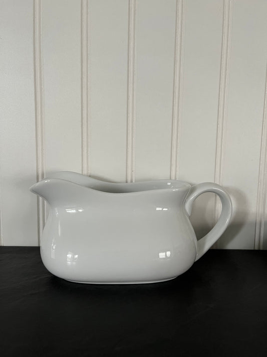 Vintage-Inspired White Ceramic Porcelain Gravy Boat by Target Home - Timeless Kitchen Collectible